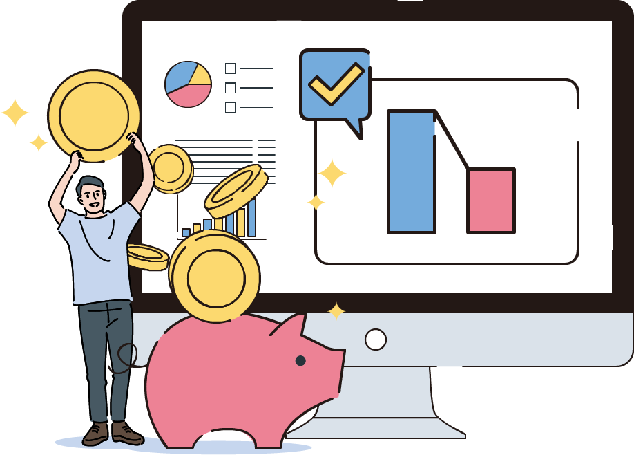 広告最適化のイラスト