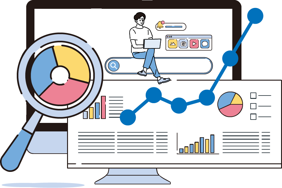 サイトアクセスのイラスト