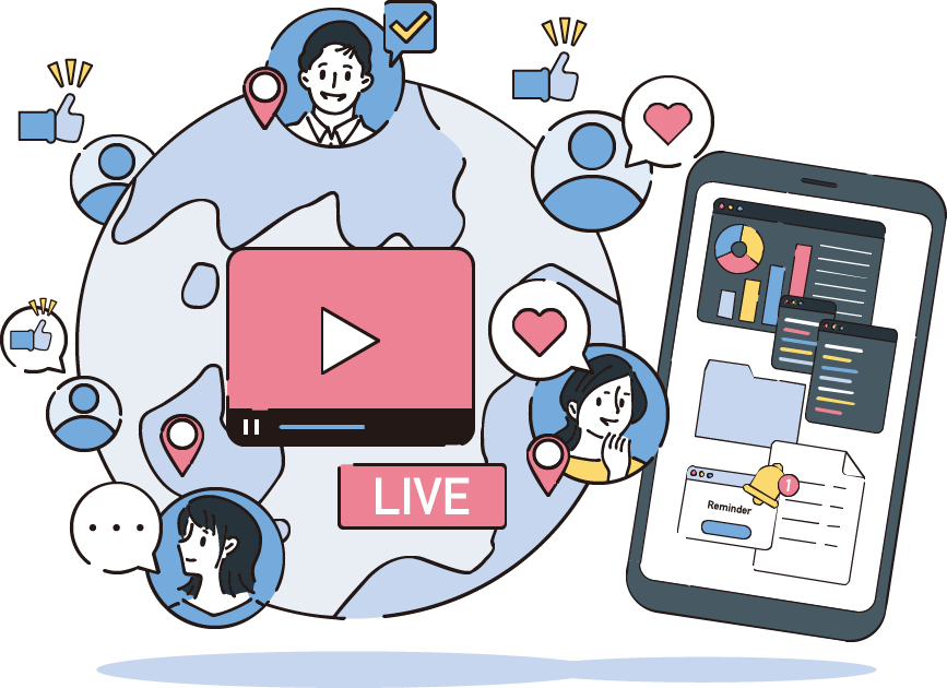 フォロワー増加のイラスト